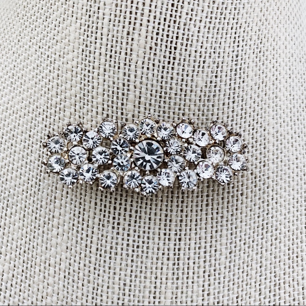 Vintage Rhinestone Bar Brooch